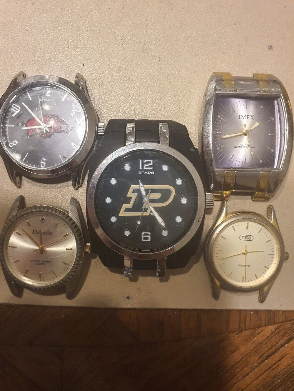 10/$20 Lot Of 5 Working Men's Watch Heads